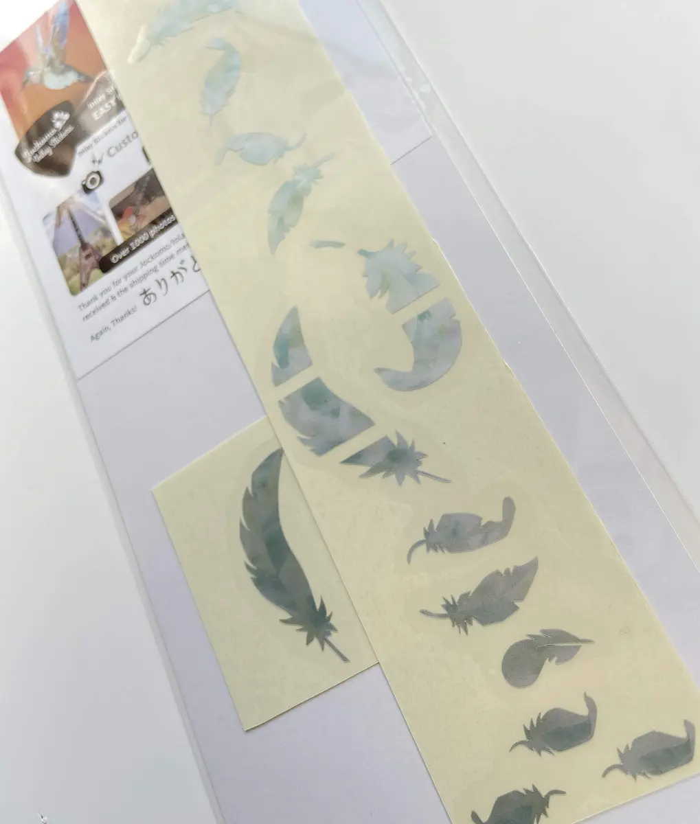 Inlay Sticker's Jockomo Flight Feathers Guitar Fret Markers - White Pearl - view 5