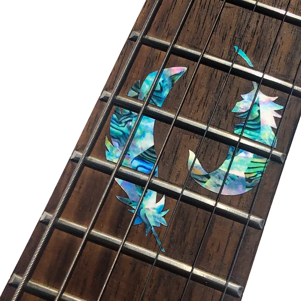 Inlay Sticker's Jockomo Flight Feathers Guitar Fret Markers (Abalone-Mix) | 1 Sheet - view 3