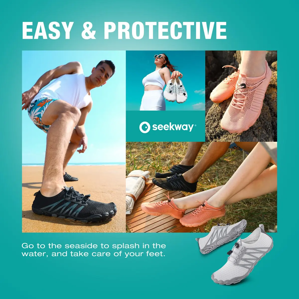 SEEKWAY Water Shoes for Women Adult Quick-Dry Aqua Sock | Barefoot Men for Beach & Pool - view 6