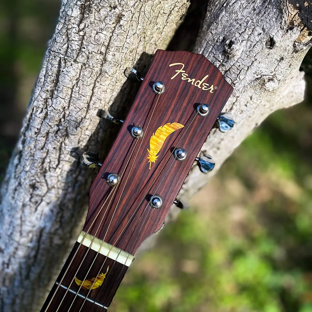 Inlay Sticker's Jockomo Flight Feathers Fret Markers for Guitars (Tobacco Burst) | Realistic Inlay Look - view 3