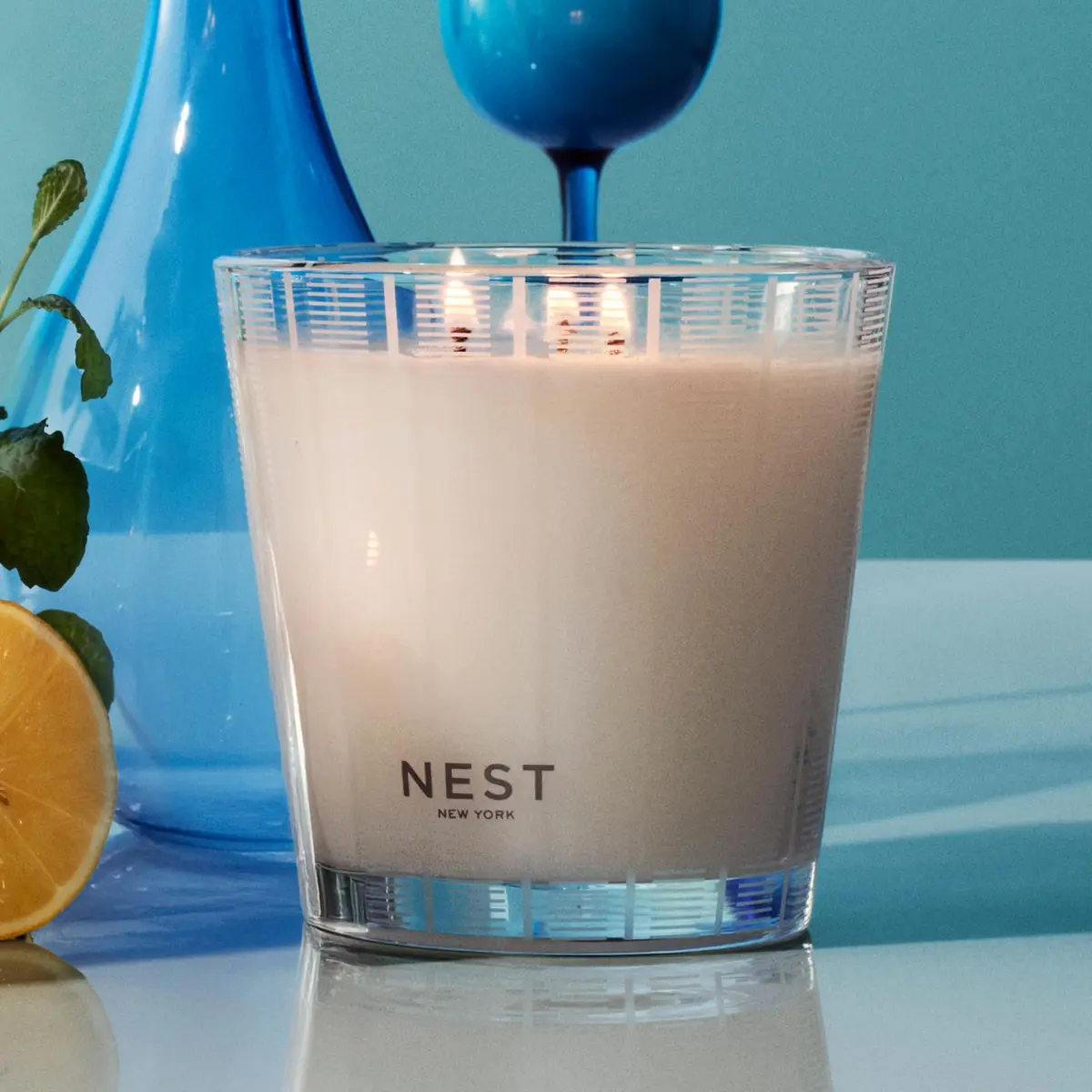NEST New York Scented 3-Wick Candle, Amalfi Lemon & Mint | Elegant Home Fragrance (70-120 chars) - view 3