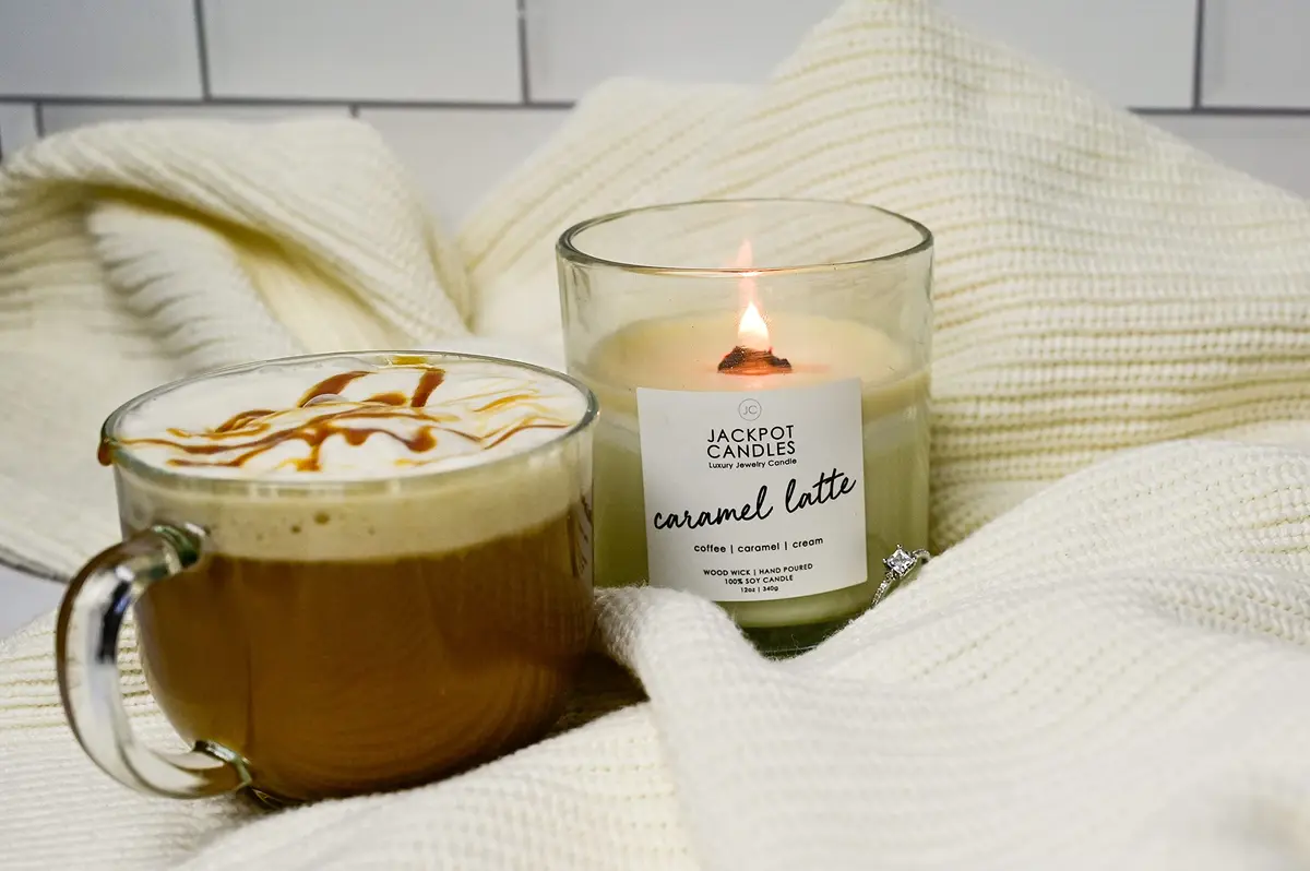 Jackpot Candles Caramel Coffee Latte Candle with Ring Inside (Surprise Jewelry Valued at $15 to $5,000) Ring Size 8 - view 7