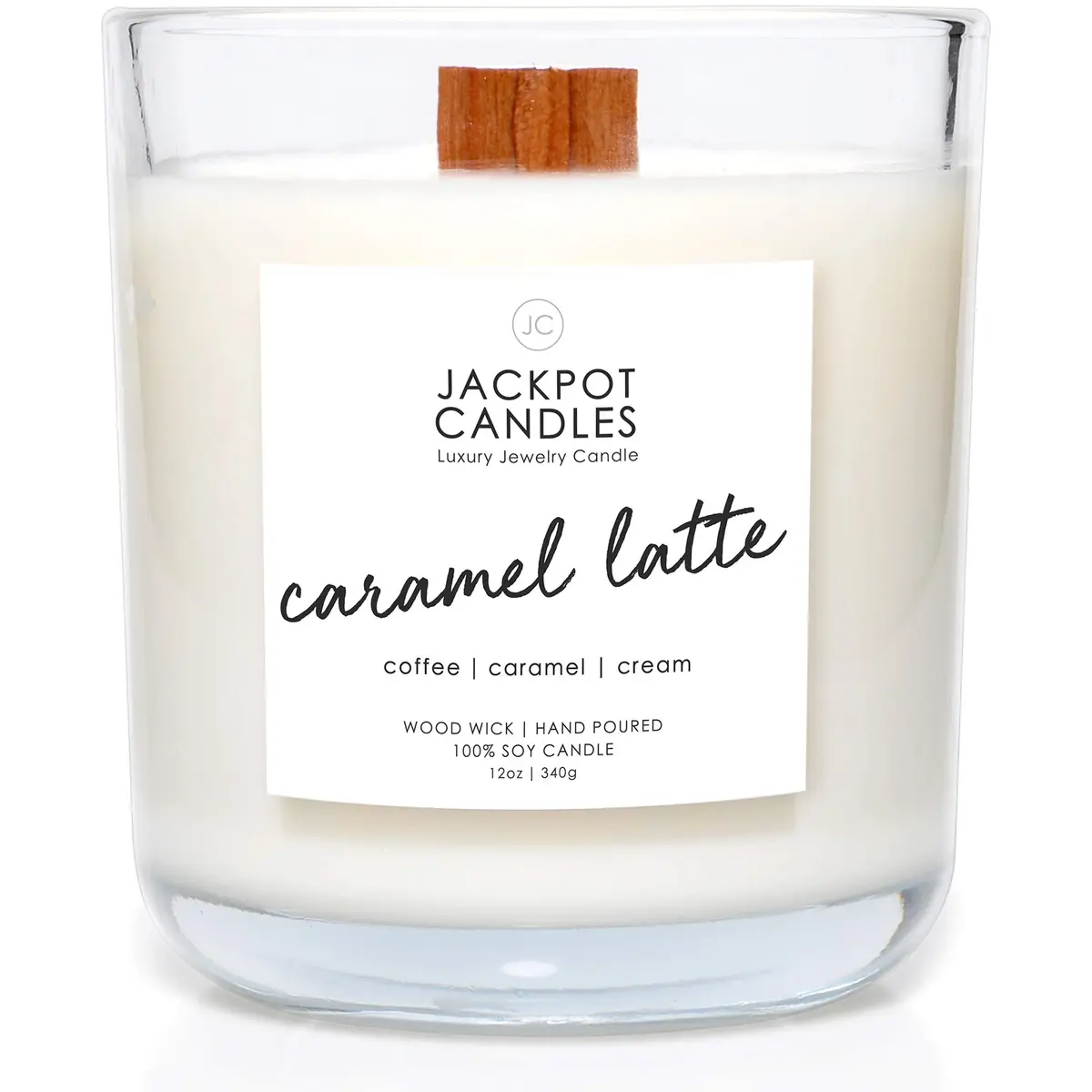 Jackpot Candles Caramel Coffee Latte Candle with Ring Inside (Surprise Jewelry Valued at $15 to $5,000) Ring Size 8 - view 2