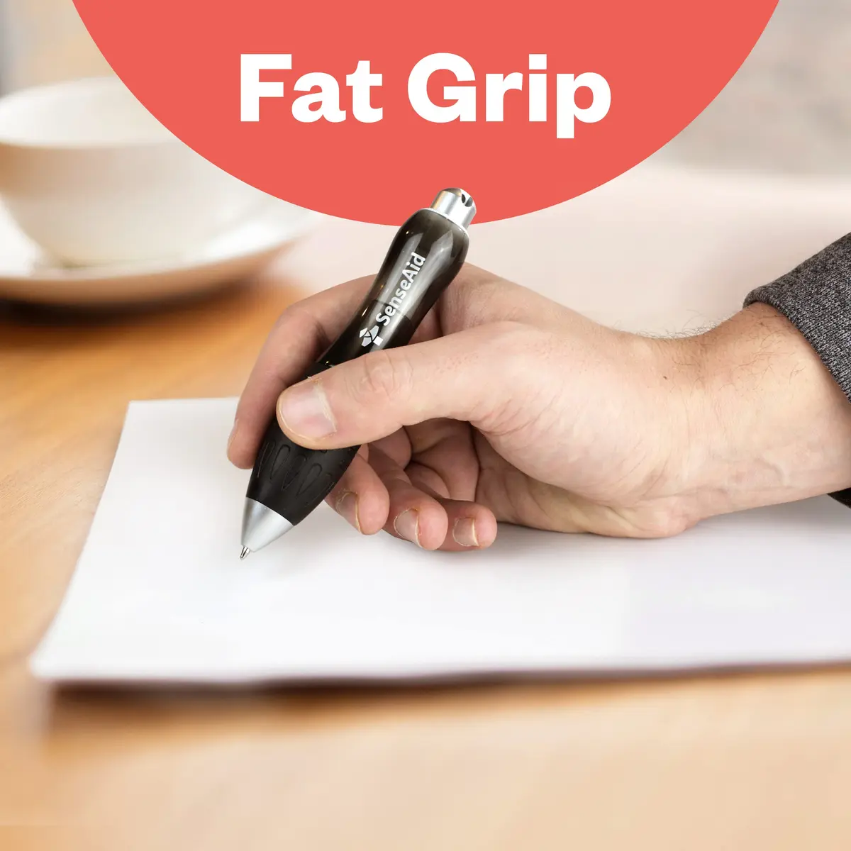 SenseAid Fat Heavy Weighted Pens (2 Pack) | Large Grip for Arthritis & Tremors - view 6