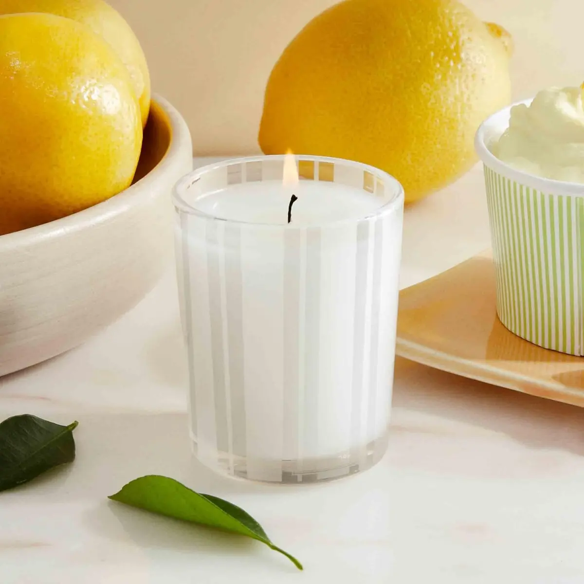 NEST New York Scented Votive Candle, Amalfi Lemon & Mint | 20-28 Hour Burn, Elegant Glass Vessel - view 4