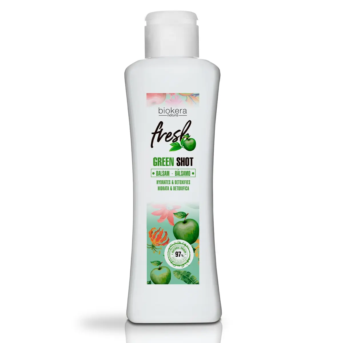 Salerm Green Shot Balm 300 ml | Hydrates & Refreshes Hair with Apple, Green Tea & Aloe Vera - main product image
