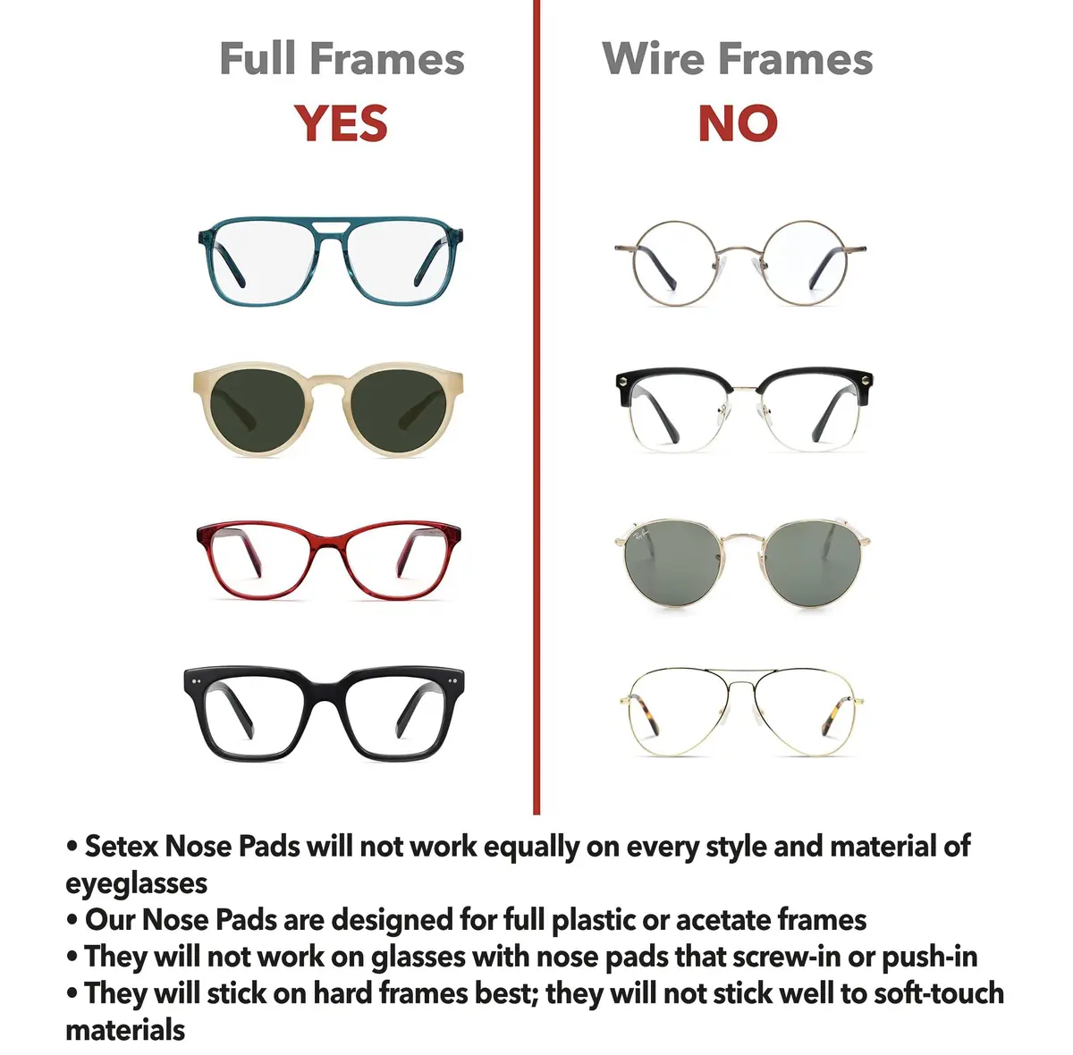 Setex Gecko Grip 1.0mm Anti Slip Nose Pads for Glasses, 5 Pair, Clear | Gecko-Inspired Microfiber Grip for Plastic Frames - view 5