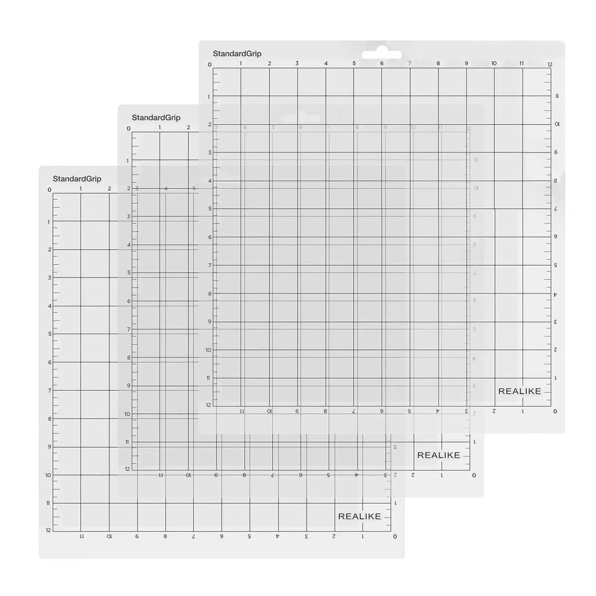REALIKE 12x12 Cutting Mat Compatible with Cricut Maker 3/Maker 4/Explore 3/4/Air 2/Air/One | Gridded Adhesive Non-Slip Craft Mat - main product image