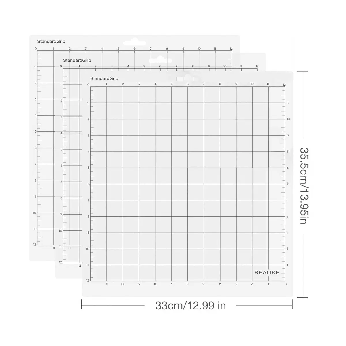 REALIKE 12x12 Cutting Mat Compatible with Cricut Maker 3/Maker 4/Explore 3/4/Air 2/Air/One | Gridded Adhesive Non-Slip Craft Mat - view 2