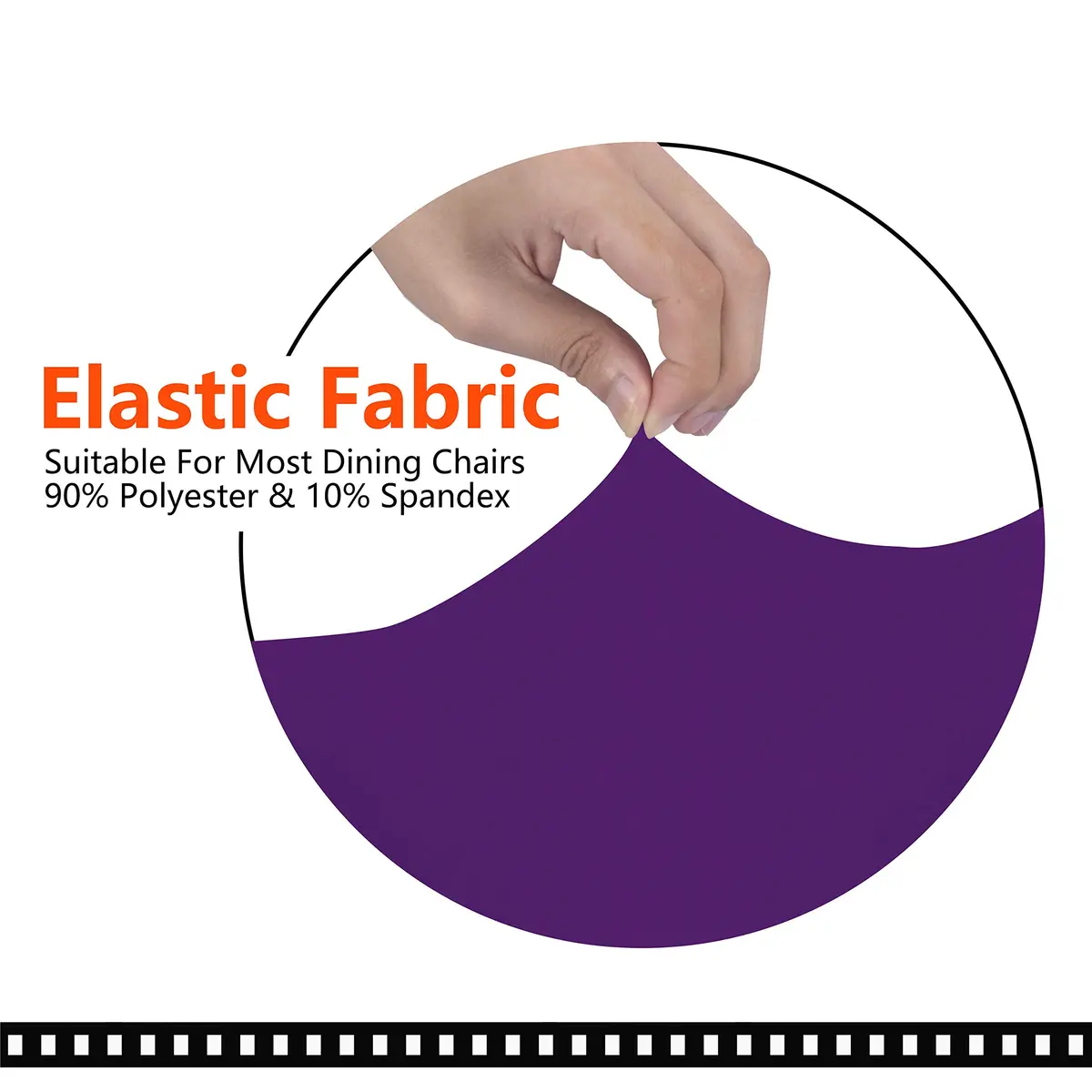 SARAFLORA Purple Office Chair Cover- Large, Removable, Durable, Stretch Fit, Zipper & Elastic, Water Resistant - view 4