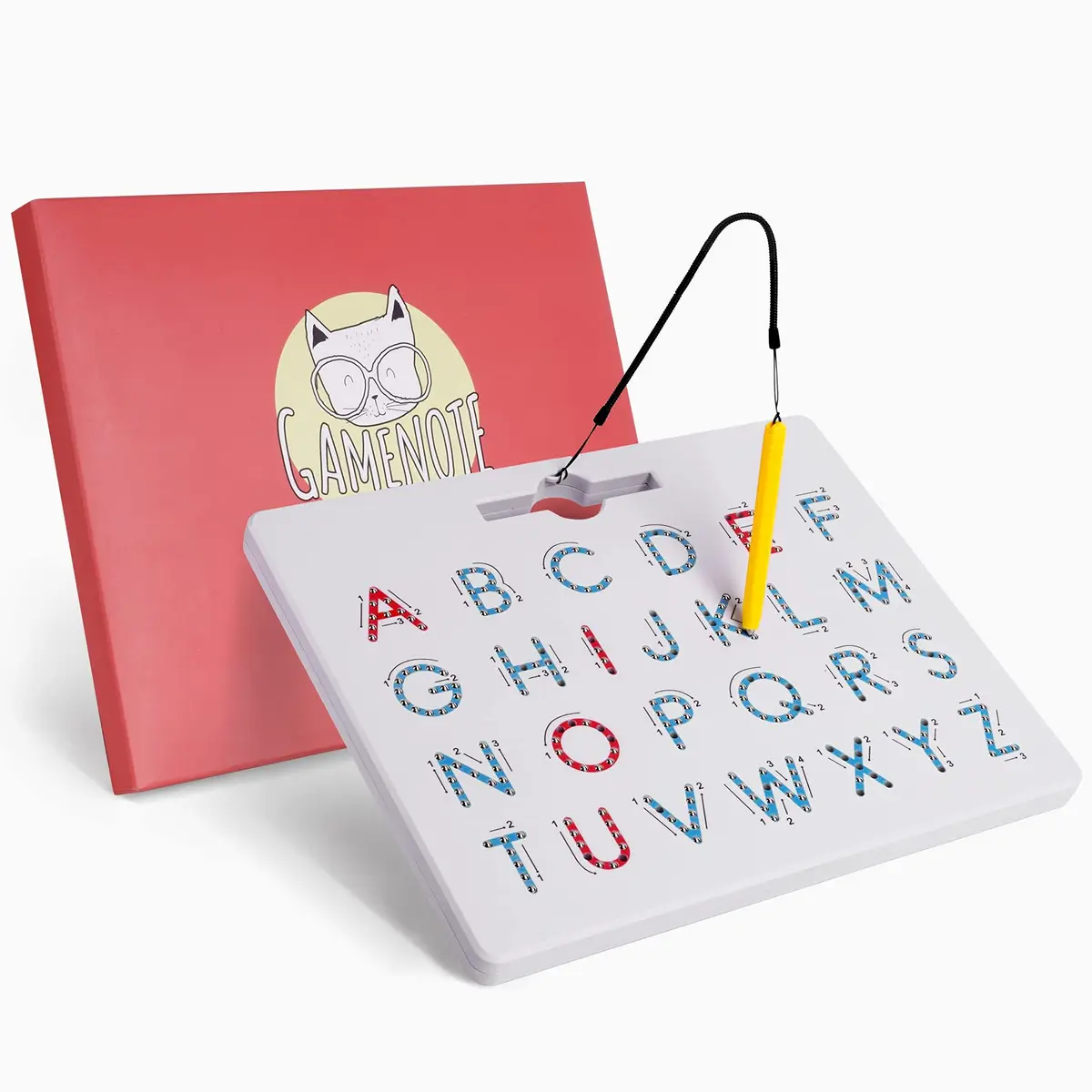GAMENOTE Magnetic Letter Board Double Sided, ABC Alphabet Tracing Board | 12.5×10 inch, Durable Plastic, Educational Toy for Kids - view 7