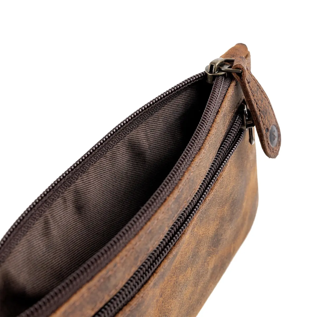 moonster Full-Grain Buffalo Leather Pen Case, 8x4 Inch | Handmade Small Leather Pouch for Pens & Stationery - view 8