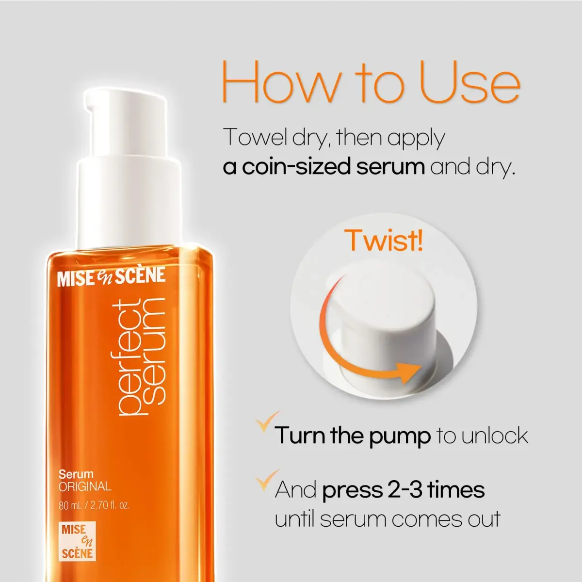 Mise En Scene Perfect Serum Original Hair Oil 80ml (2.7 Fl Oz) | Korean No. 1 Serum for Frizz & Dry Hair - view 7