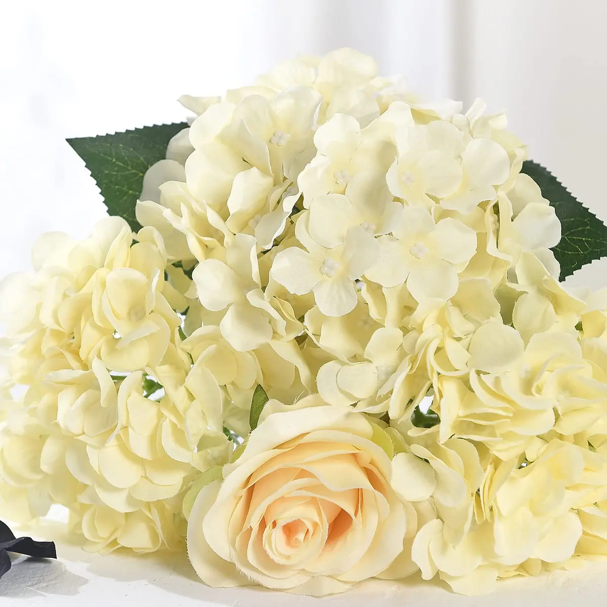 LUSHIDI Silk Hydrangea Heads with Stems 10PCS | Elegant Artificial Flowers for Wedding & Home Decor - view 5