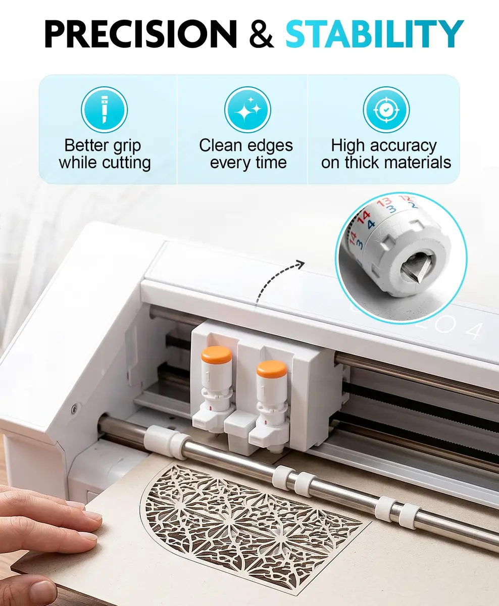 Silhouette America 2mm Kraft Blade for Cameo 4 & Portrait 3 | Cuts Chipboard, Leather, Foam (Pack of 2) - view 4
