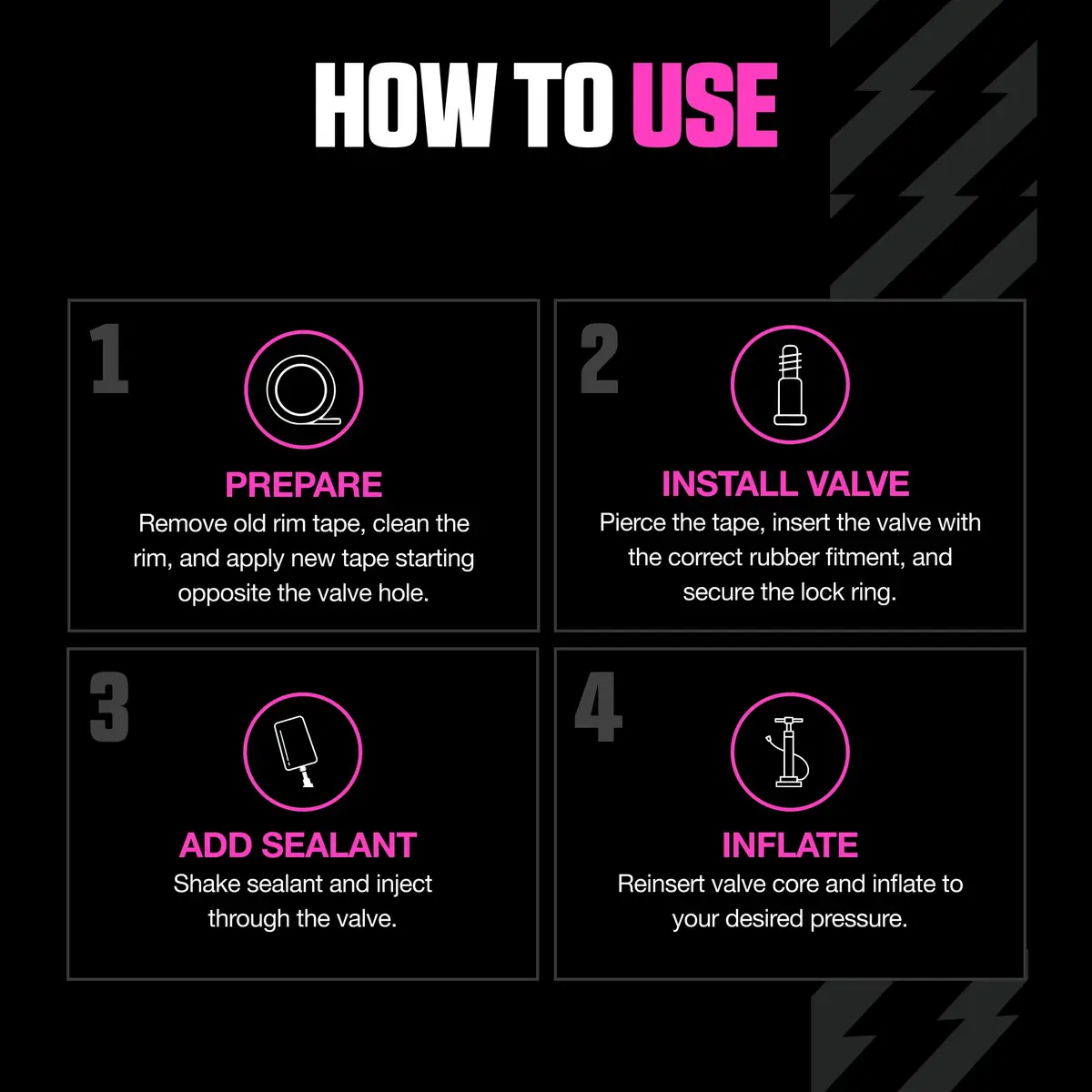Muc-Off Ultimate Tubeless Setup Kit, Road/Gravel, 21mm Tape, 44mm Valve | Complete Bike Tubeless Conversion - view 5