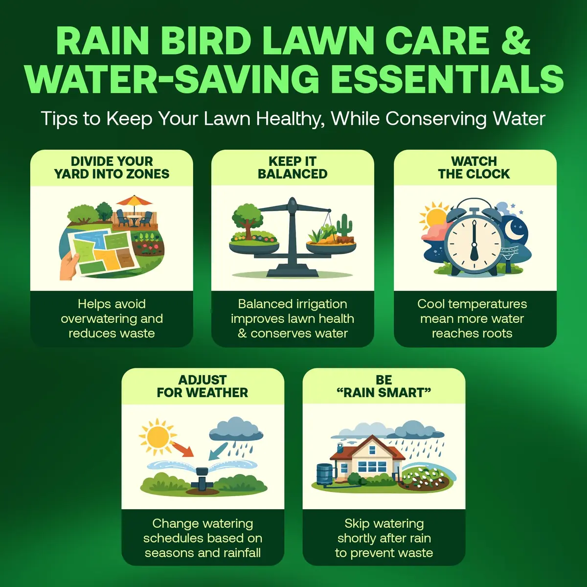 Rain Bird 1804VAN 1800 Series Professional Pop-Up Sprinkler Head 4 Inch (10.16 cm) | 5-Pack, Adjustable 0-360 Degree Arc Nozzle Pattern, Up to 15 Ft Spray Distance - view 7
