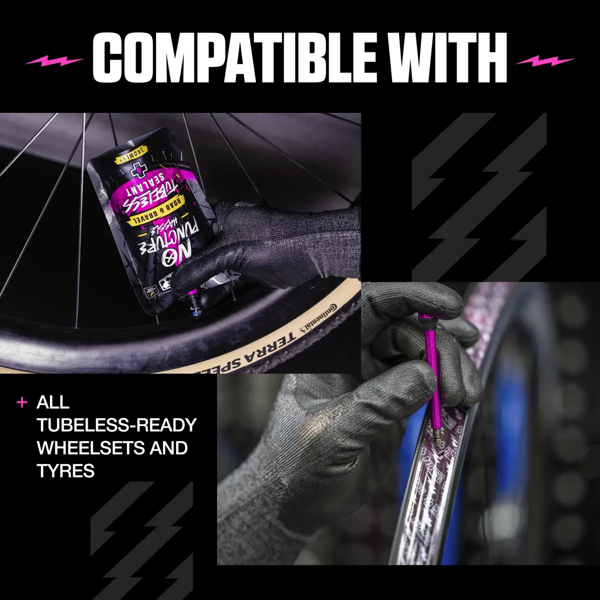 Muc-Off Ultimate Tubeless Setup Kit, Road/Gravel/CX, 60mm | Complete Tubeless Conversion Solution - view 4