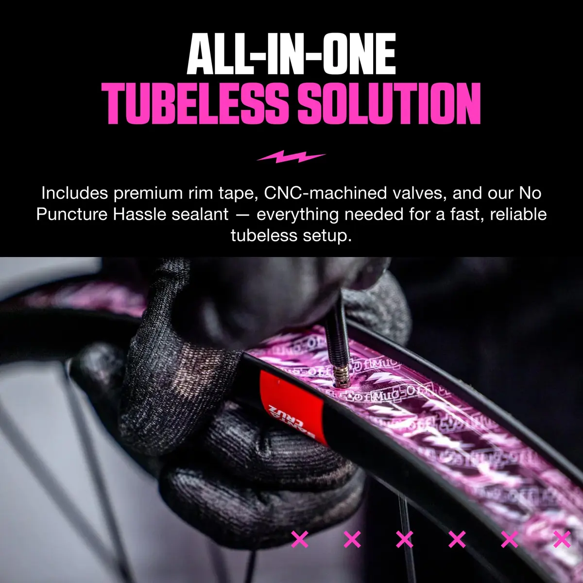 Muc-Off Ultimate Tubeless Setup Kit, DH/Trail/Enduro, 30mm Tape, 44mm Valve | Complete MTB & Road Conversion - view 3