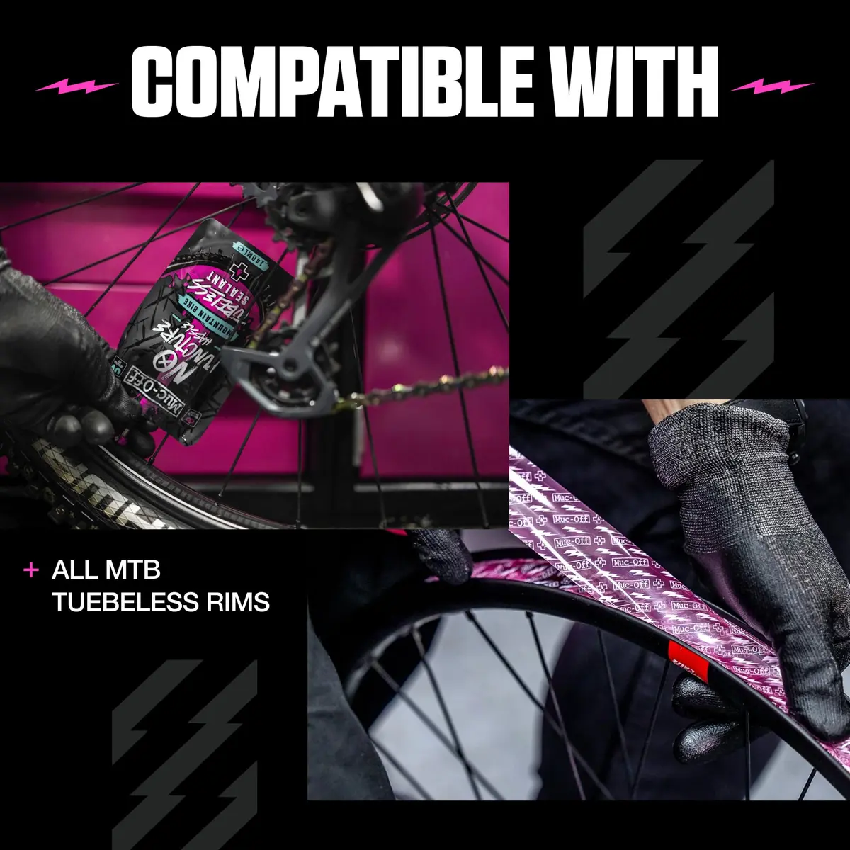 Muc-Off Ultimate Tubeless Setup Kit, DH/Trail/Enduro, 30mm Tape, 44mm Valve | Complete MTB & Road Conversion - view 4