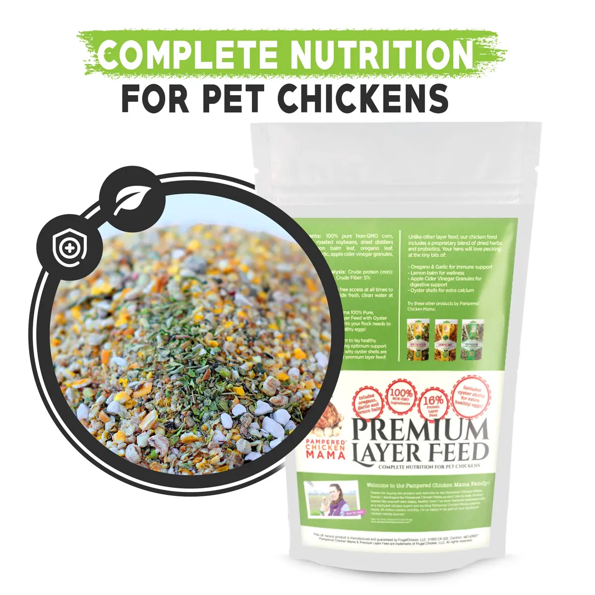 Pampered Chicken Mama Backyard Chicken Feed - Premium Layer Pellets 18.1kg | High Protein & Calcium for Laying Chickens - view 6