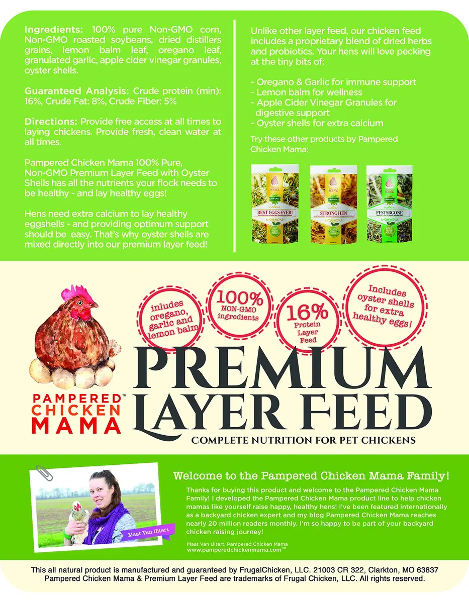 Pampered Chicken Mama Backyard Chicken Feed - Premium Layer Pellets 18.1kg | High Protein & Calcium for Laying Chickens - view 3