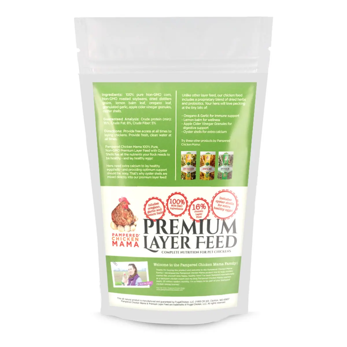 Pampered Chicken Mama Backyard Chicken Feed - Premium Layer Pellets 1280 Fl Oz | High Protein & Calcium - view 2