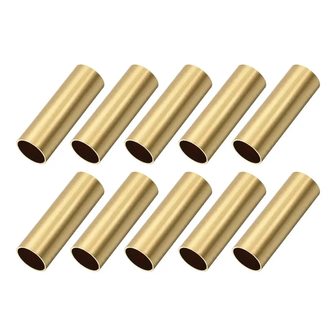 uxcell Brass Round Tube 10mm OD 0.5mm Wall Thickness 30mm Length Seamless Pipe Tubing 10 Pcs | DIY Craft Material - main product image