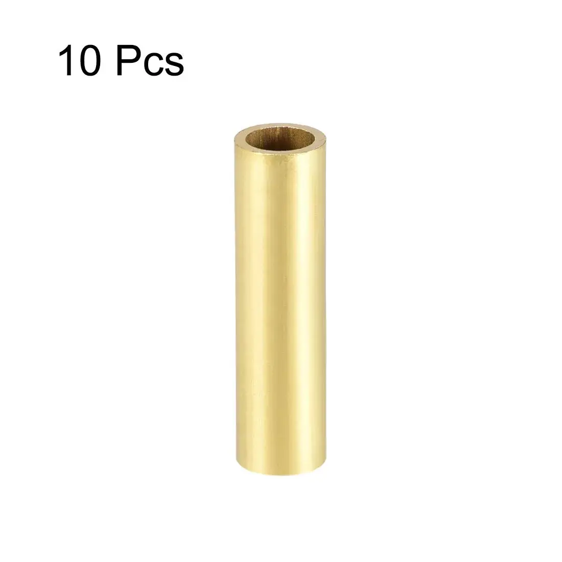 uxcell Brass Round Tube 8mm OD 1mm Wall 30mm Length Seamless Pipe Tubing | 10 Pcs for DIY Crafts - view 2