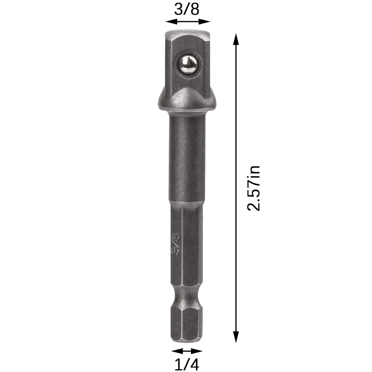 OIIKI 12 Pack 3/8 inch Square Socket Adapter Bit Set | Impact Driver Power Bits for Automotive DIY, 10mm Square Tip, 1/4 Hex Shank - view 2