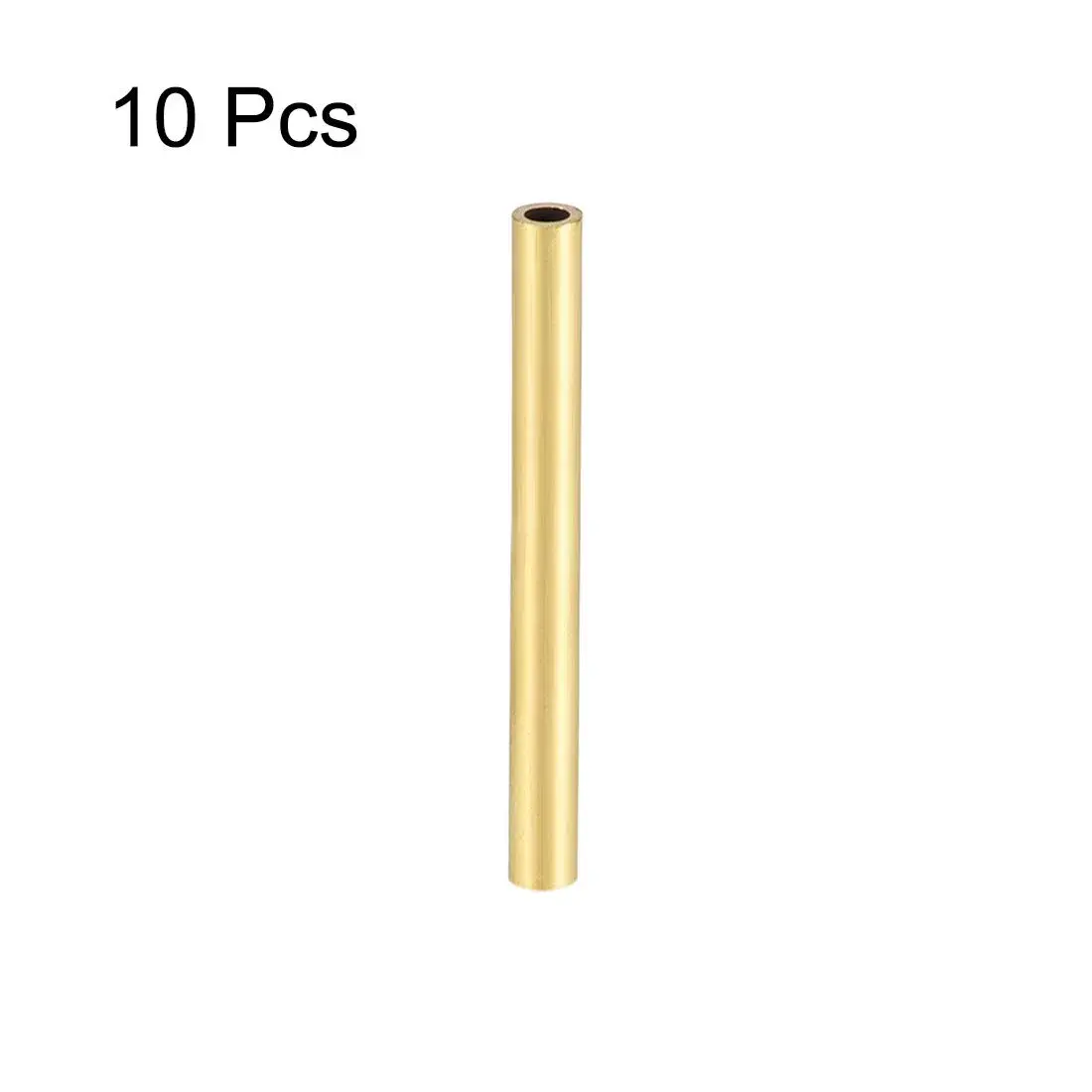 uxcell Brass Round Tube 3mm OD 0.5mm Wall 30mm Length | Seamless Pipe for DIY Crafts (10 Pcs) - view 2