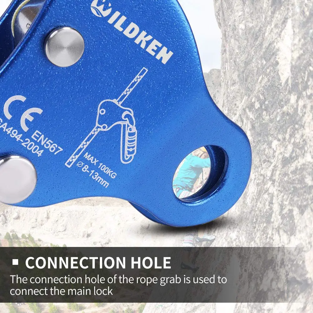 WILDKEN Climbing Ascender Fall Protection Belay Device 7.8cm | Rope Grab for Rock Climbing & Rescue - view 8