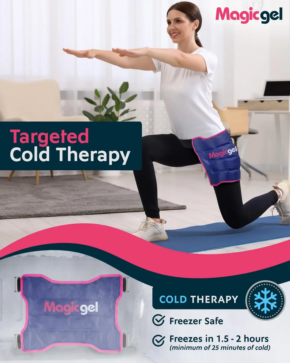Magic Gel Hip Ice Pack Wrap - Reusable Cold Pack for Hip Bursitis, Hip Replacement Surgery and Hip Flexor Pain | Targeted Hip Relief - view 6