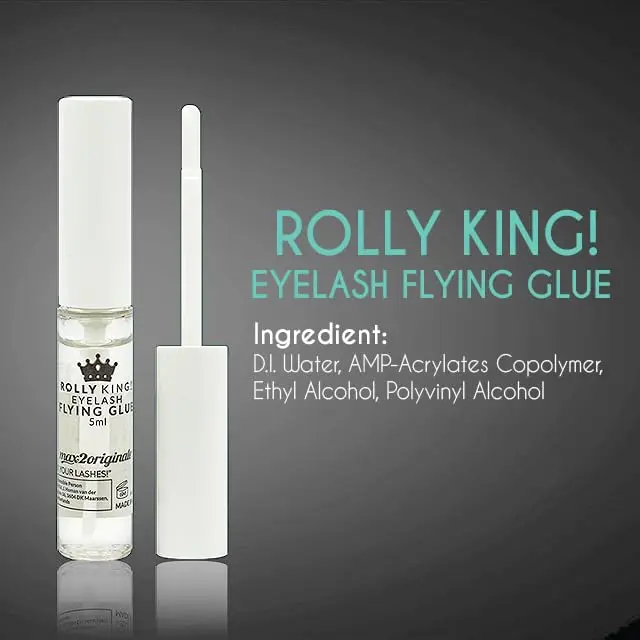 Rolly King Eyelash Flying Kit Lash-Perm Glue 5ml (0.17 Fl Oz) | Clear Gel for Sensitive Eyes - view 2