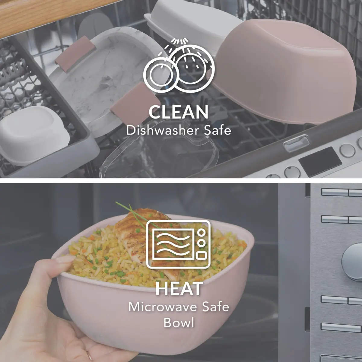 Bentgo Salad Container Lunch Bowl with 4-Compartment Toppings Tray, 1960ml (54 oz) | Leak-Proof Dressing Container, Reusable Fork, BPA-Free, Microwave & Dishwasher Safe - view 5
