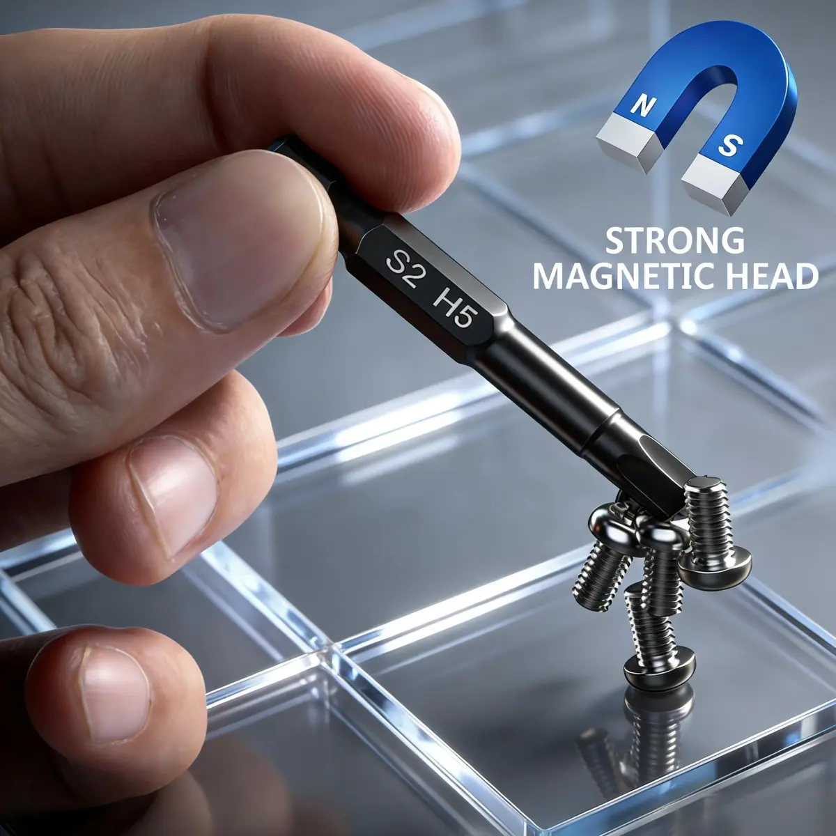 PTSLKHN Hex Head Allen Wrench Drill Bit Set 20pc (10 Metric, 10 SAE) | 1/4" Quick Release Shank Magnetic Hex Bits - view 4