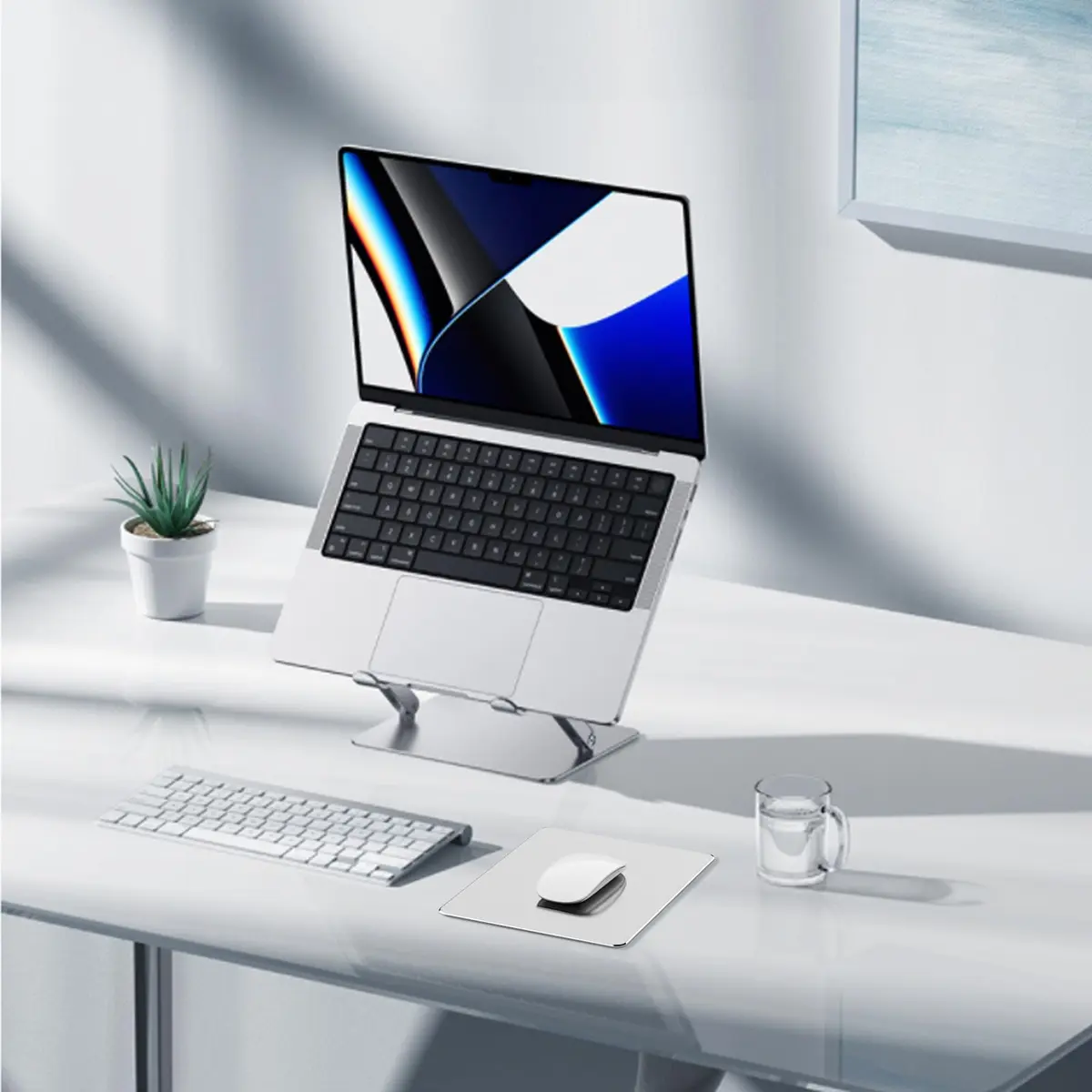 HONKID Metal Aluminum Mouse Pad for Magic Mouse 9.45 x 7.87 Inch Silver | Precise Control & Durable Aluminum - view 6