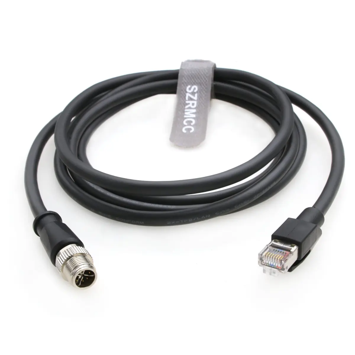 SZRMCC M12 8 Pin X-Code to RJ45 Ethernet Cable 5m (16.4ft) | Industrial Gigabit Shielded Waterproof Network Cable - view 2