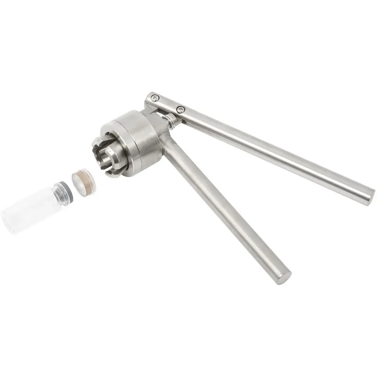 HighFree 20mm Vial Crimper with 10ml Vials, Stoppers & Caps | Stainless Steel Hand Sealer for Pharmaceutical & Lab Use - view 7