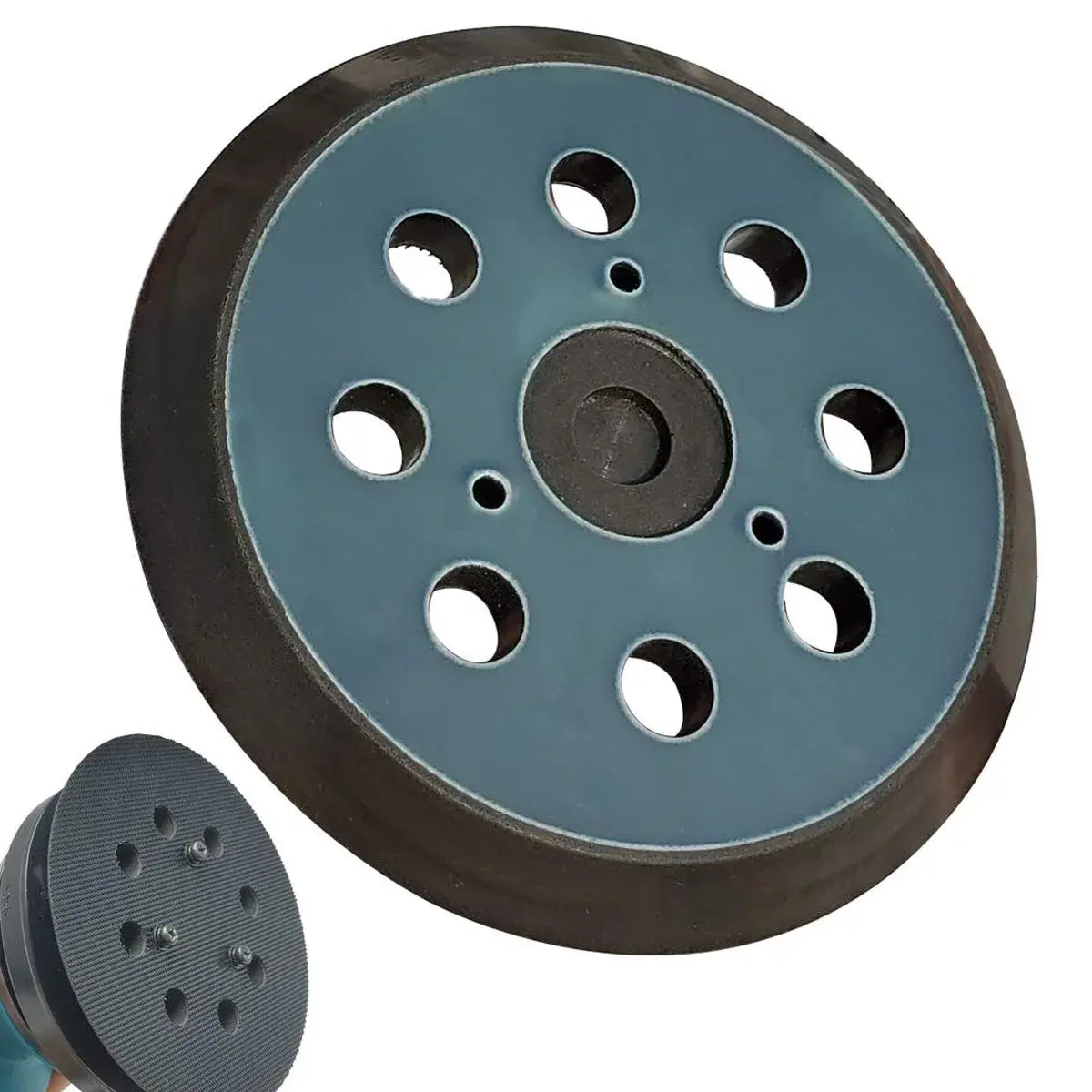 Tockrop 5" Hook and Loop Replacement Sander Pad | Universal Fit for Makita Sanders & 8-Hole Dust Extraction - main product image