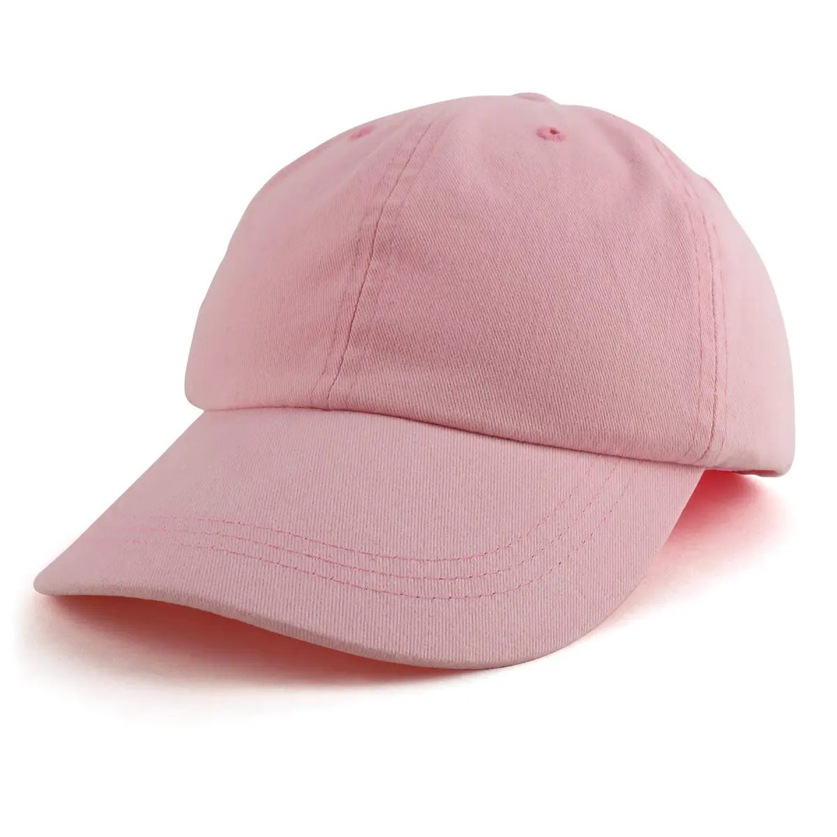 Trendy Apparel Shop Oversize XXL Pigment Dyed Washed Cotton Baseball Cap - Pink - 65cm - main product image