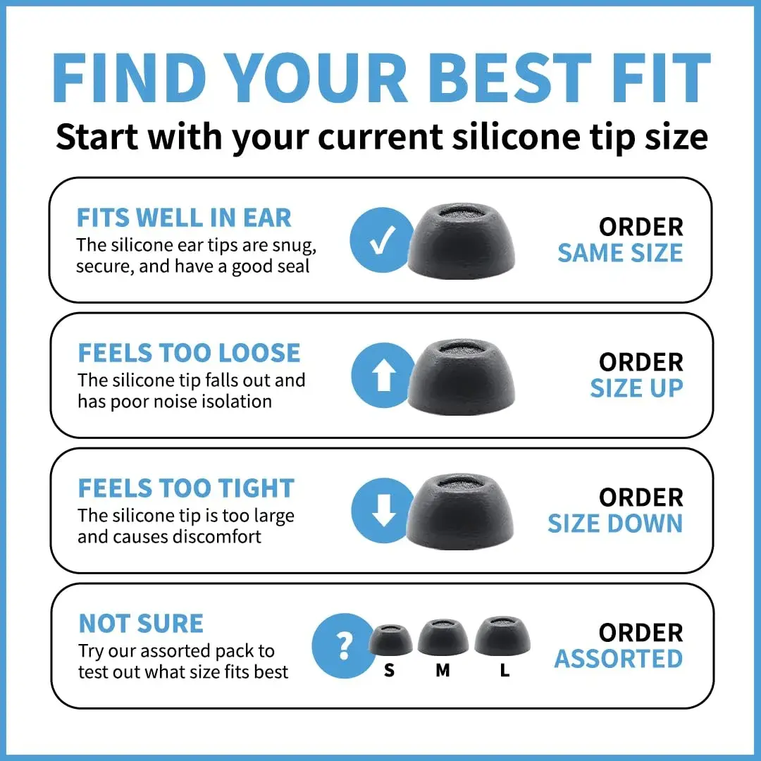 Comply Memory Foam Replacement Ear Tips Small Black (3 Pairs) | Ultimate Comfort for Sony True Wireless Earbuds - view 8