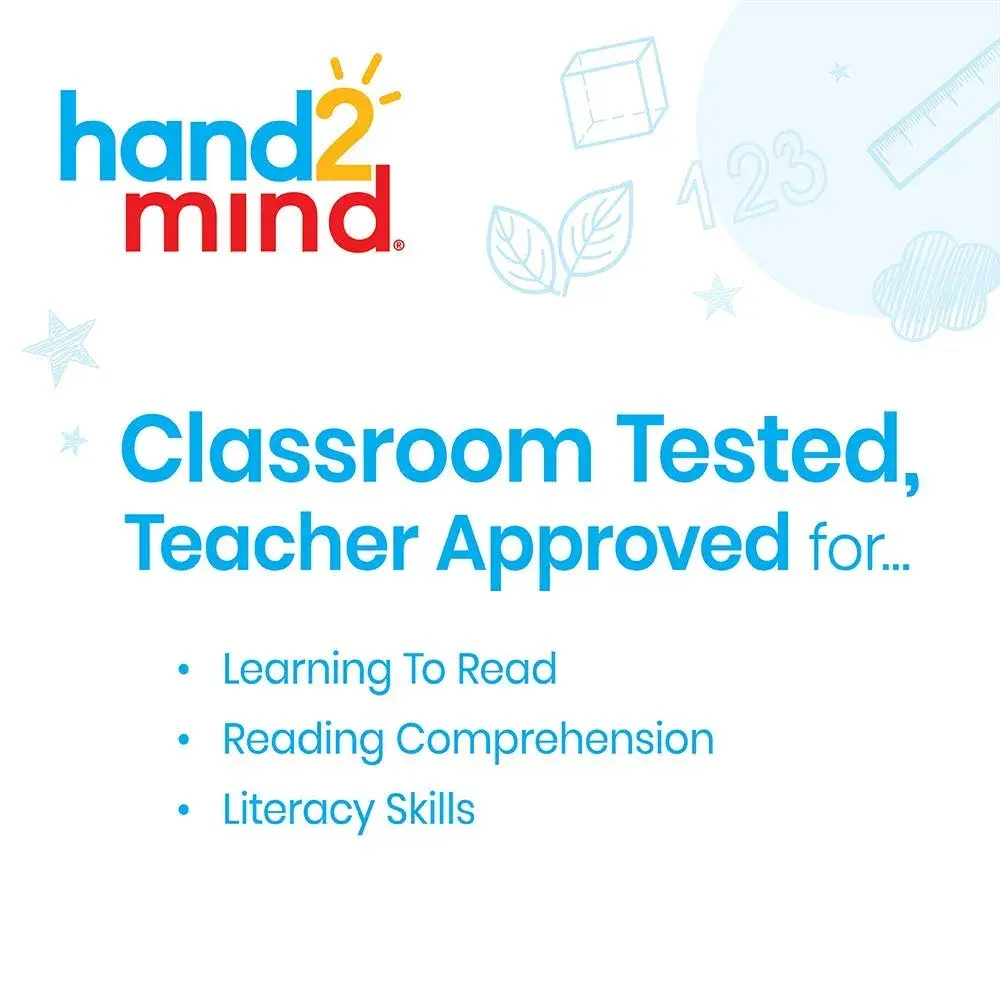 hand2mind FingerFocus Highlighter, Guided Reading Strips, Tracker, Color Overlays for Dyslexia, ADHD Tools for Kids, Wide Tip, 24 Count - view 2