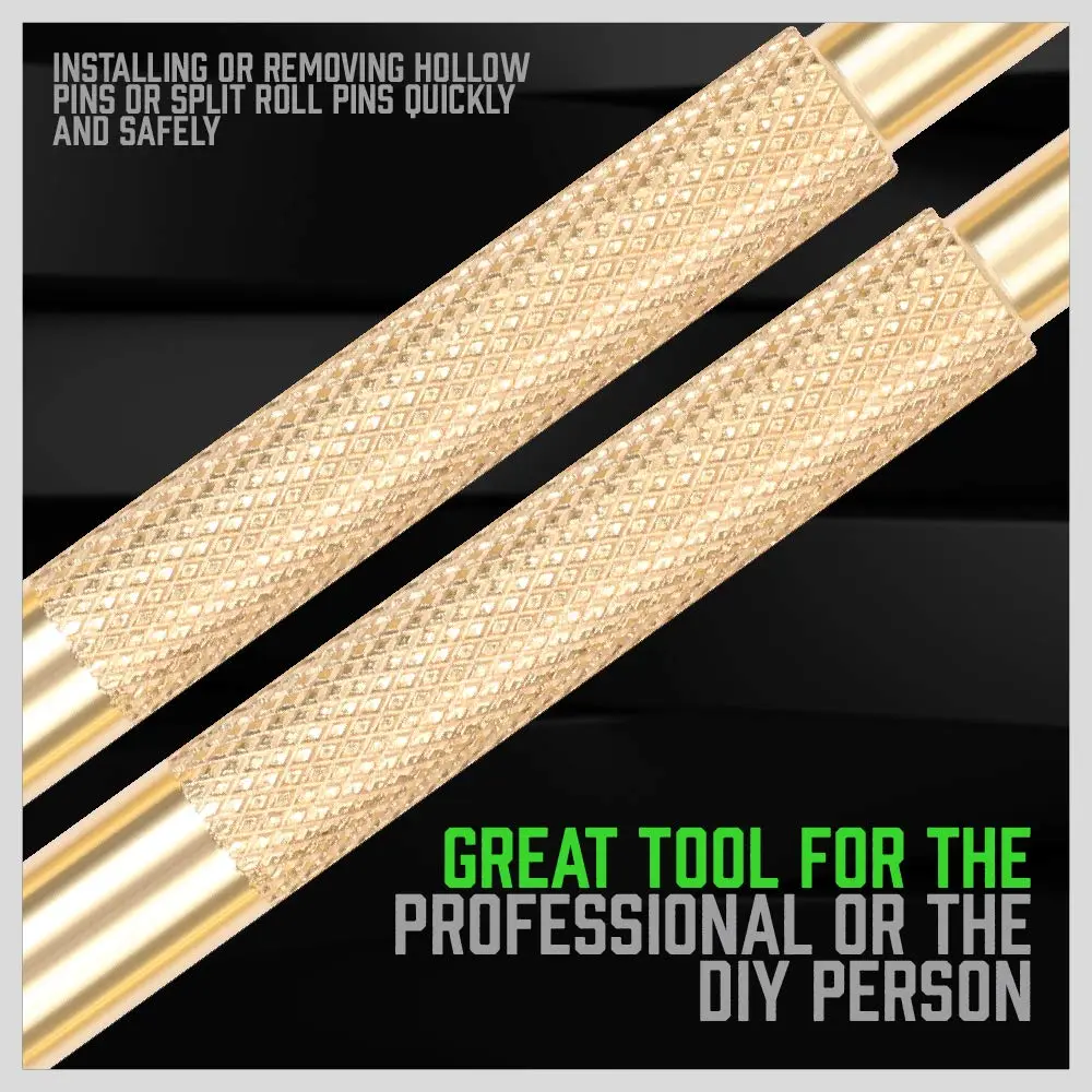 SWANLAKE 8-Piece Brass Punch Set 3.15" Length | Non-Marring Precision Tool for Delicate Repairs - view 5