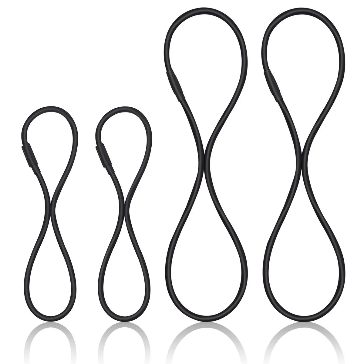 Boseen Universal Elastic Bands Replacement for Shock Mounts, Set of 4 (Black) | Anti-aging Rubber Rings for Mic Holders - main product image