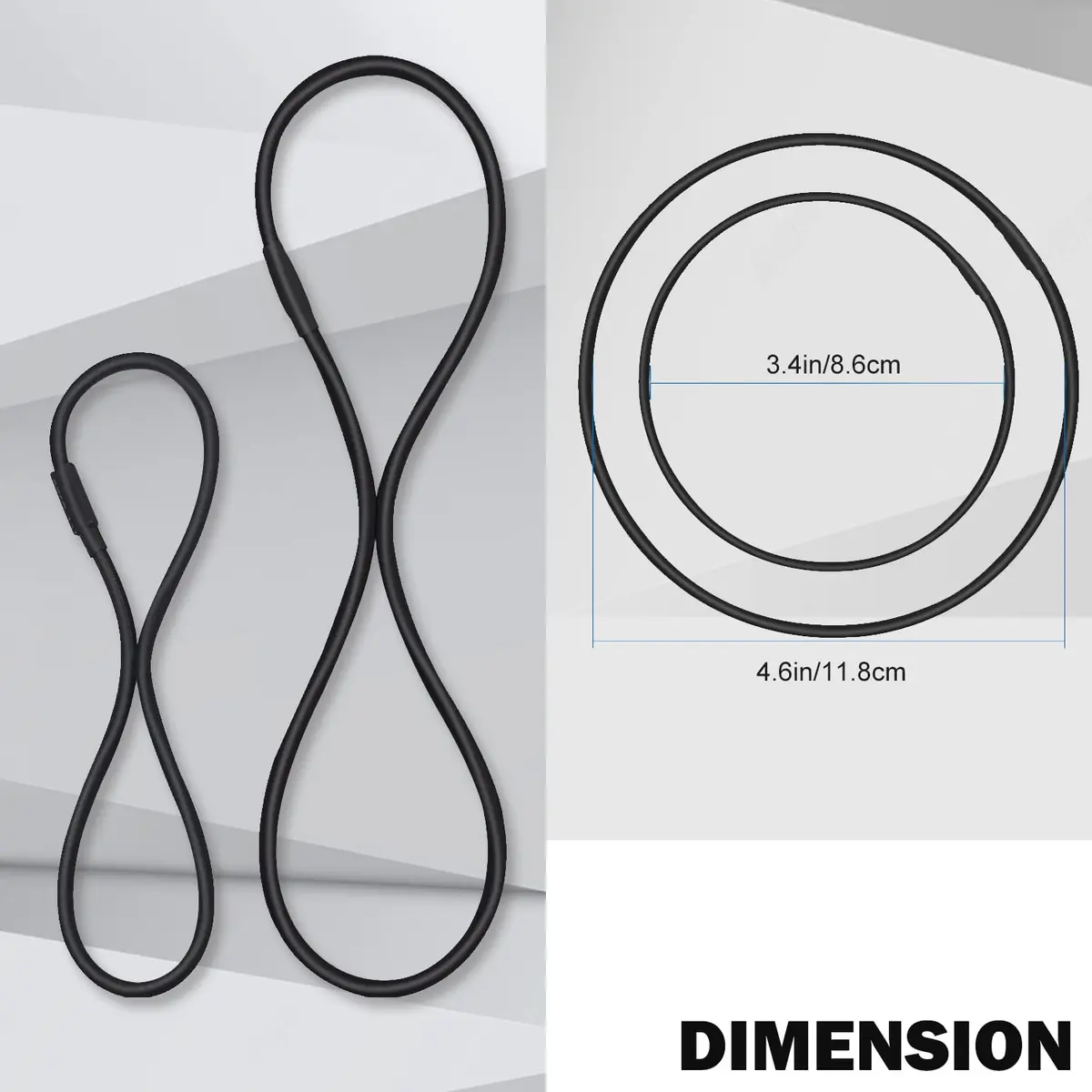 Boseen Universal Elastic Bands Replacement for Shock Mounts, Set of 4 (Black) | Anti-aging Rubber Rings for Mic Holders - view 3