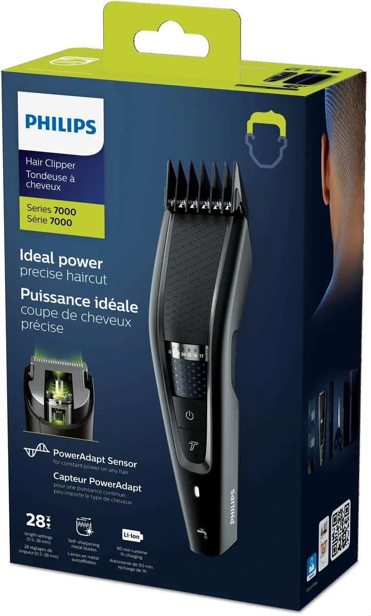 Philips Hair Clipper Series 7000 Washable Hair Clipper 0.5-28mm | DualCut & Cordless 90 Min - view 5