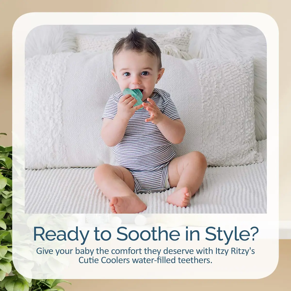 Itzy Ritzy Water-Filled Cactus Teethers for Babies 3+ Months | Set of 3, Green, BPA-Free - view 6
