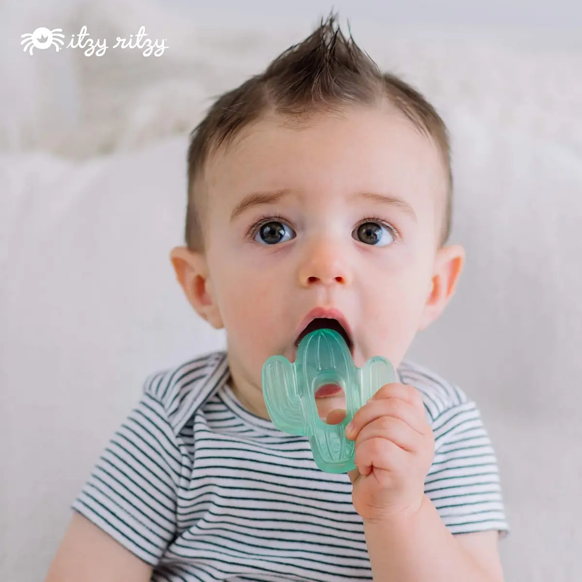 Itzy Ritzy Water-Filled Cactus Teethers for Babies 3+ Months | Set of 3, Green, BPA-Free - view 7