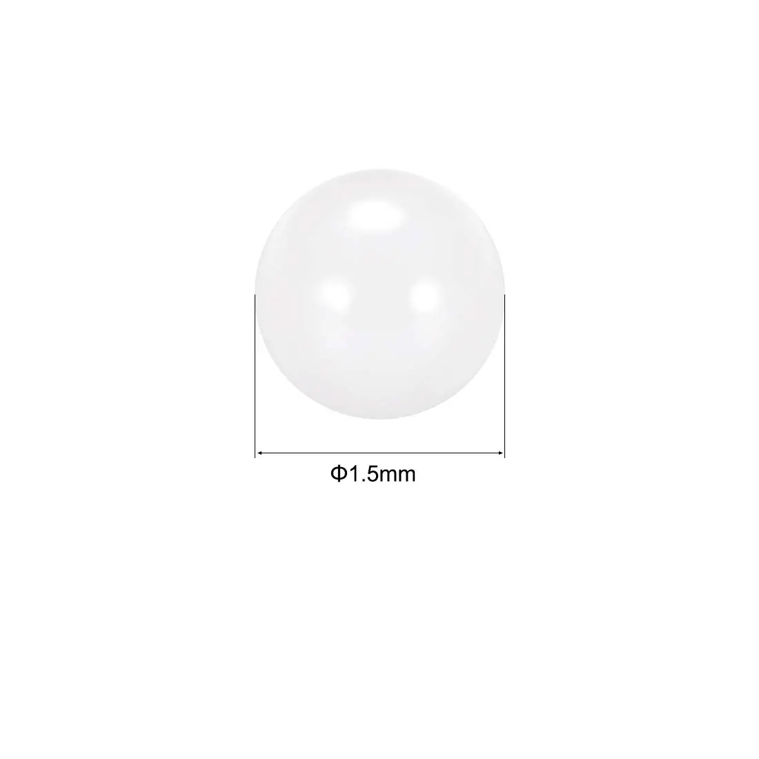 uxcell 1.5mm Ceramic Bearing Balls ZrO2 G5 Precision (10 Pcs) | Industrial Grade Zirconium Oxide - view 2
